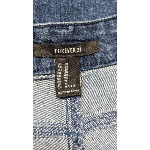 Forever 21 Stretch Denim Shorts Dark Wash High Waist Size 6 Jean Size 28 - Picture 3 of 4